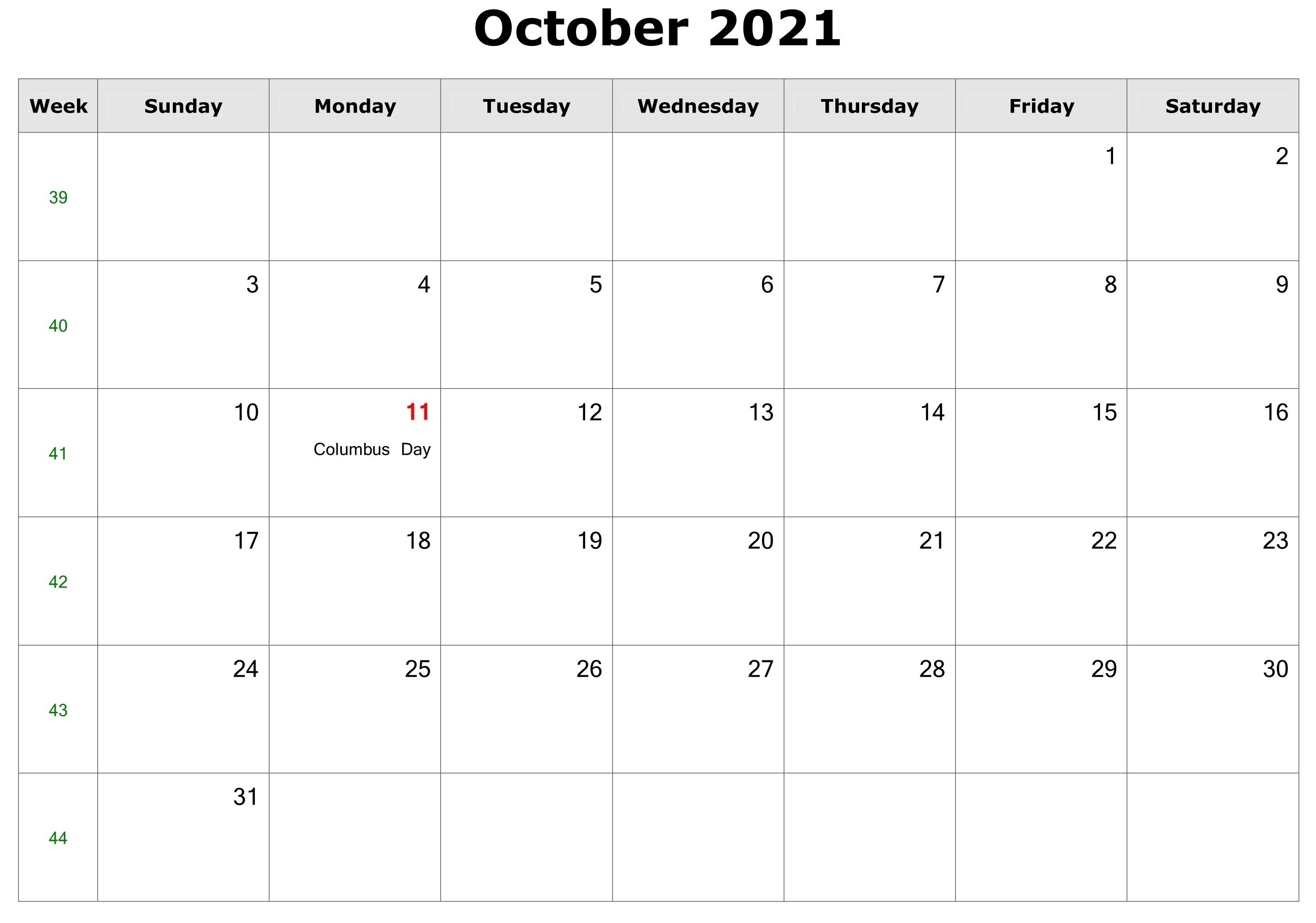 October 2021 Calendar - Free Download Printable Calendar Templates October 2021 Full Moon Calendar