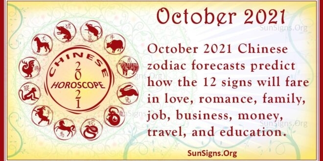 October 2021 Chinese Horoscope Predictions | Sunsigns October 2021 Chinese Calendar