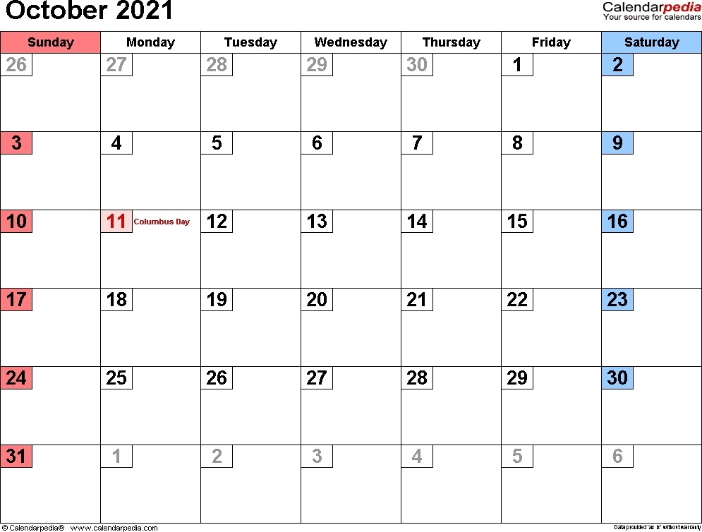 October Calendar 2021 Printable | Calvert Giving Blank October 2021 Calendar