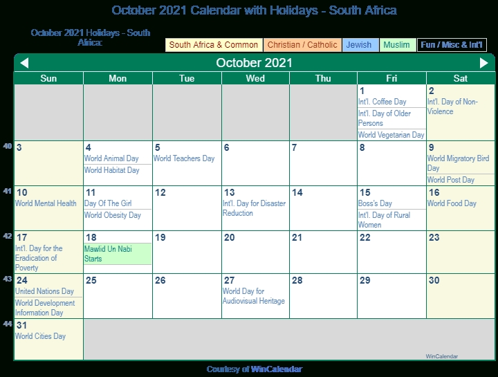 Print Friendly October 2021 South Africa Calendar For Printing August 2021 Calendar Nz