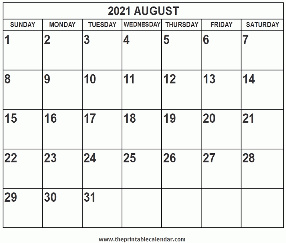 Printable 2021 August Calendar August 2021 Calendar Quotes