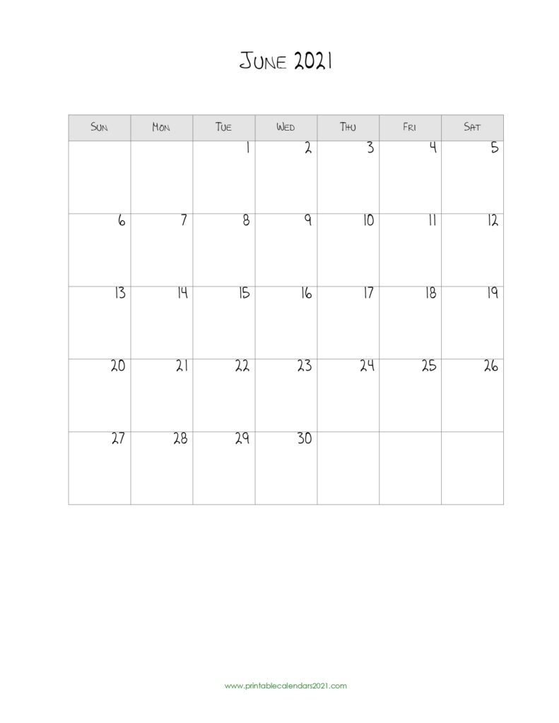 Printable Calendar June 2021, Printable 2021 Calendar With Holidays June 2021 Calendar In Excel