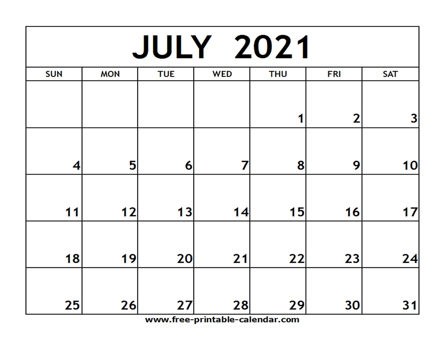 Printable Editable Calendar July 2021 | Free Printable Calendar July 2021 Calendar Panchang