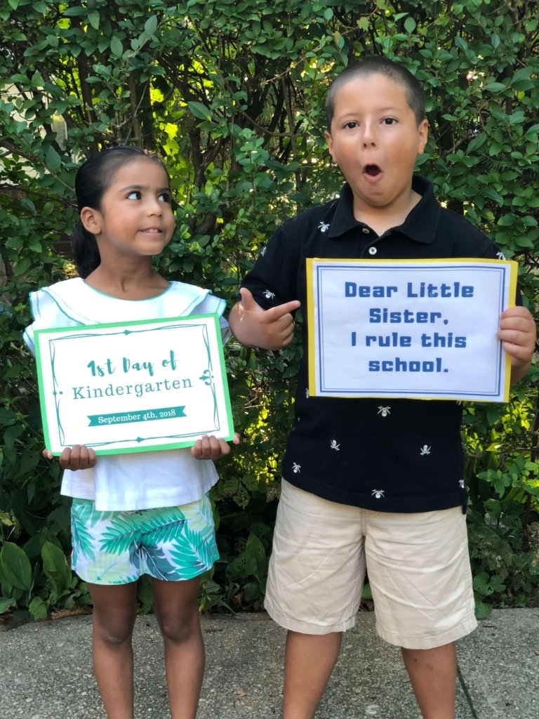 Printable: Funny First Day Of School Signs For Siblings - Prep And Shine What Date Do Schools Go Back In September 2021