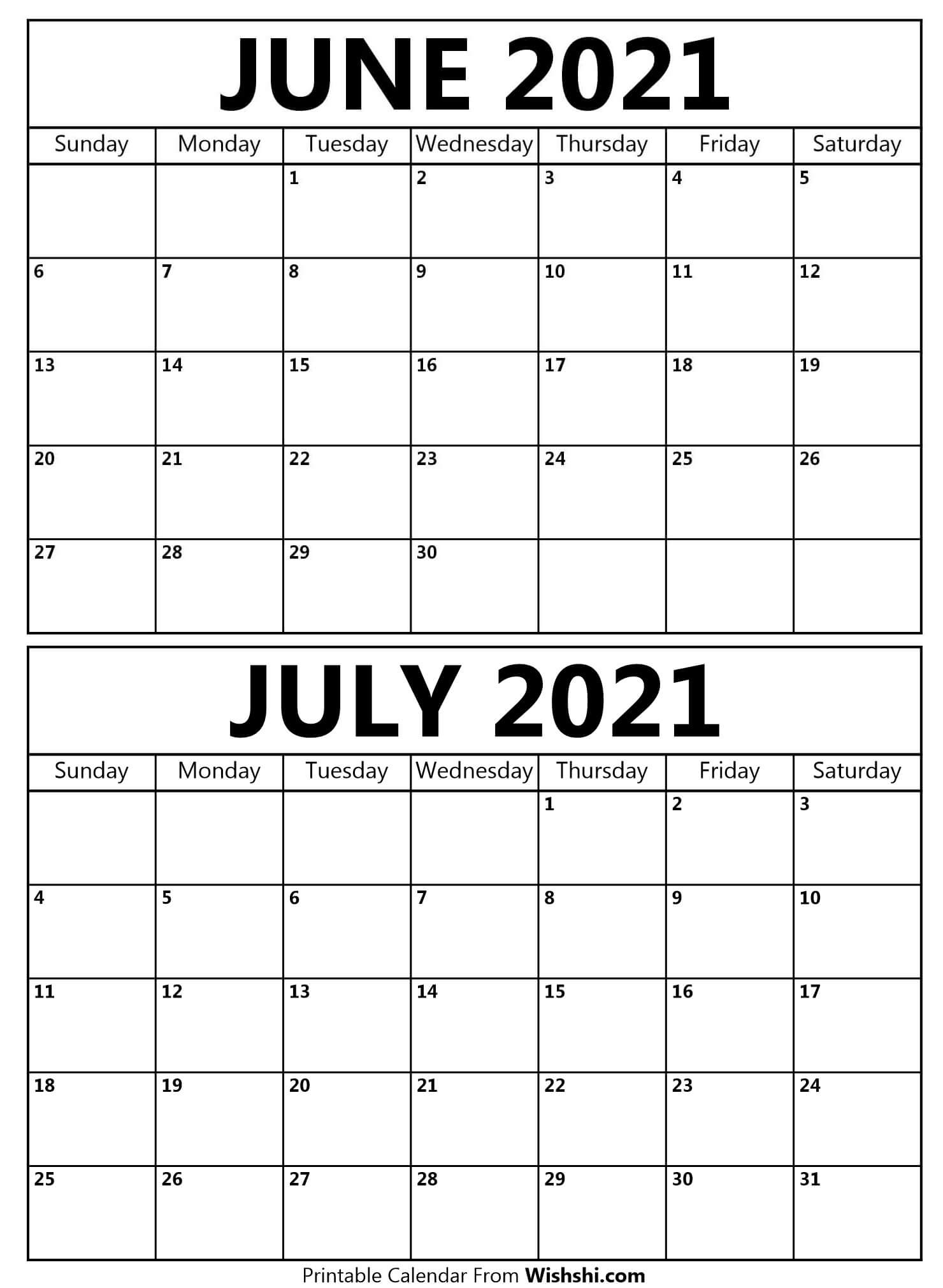 Printable June July 2021 Calendar - Free Printable Calendars Printable June July 2021 Calendar Printable May And June 2021 Calendar