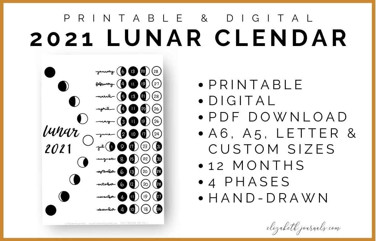 Printable Lunar Calendar 2021 | Free 2021 Printable Calendars Lunar Calendar August 2021