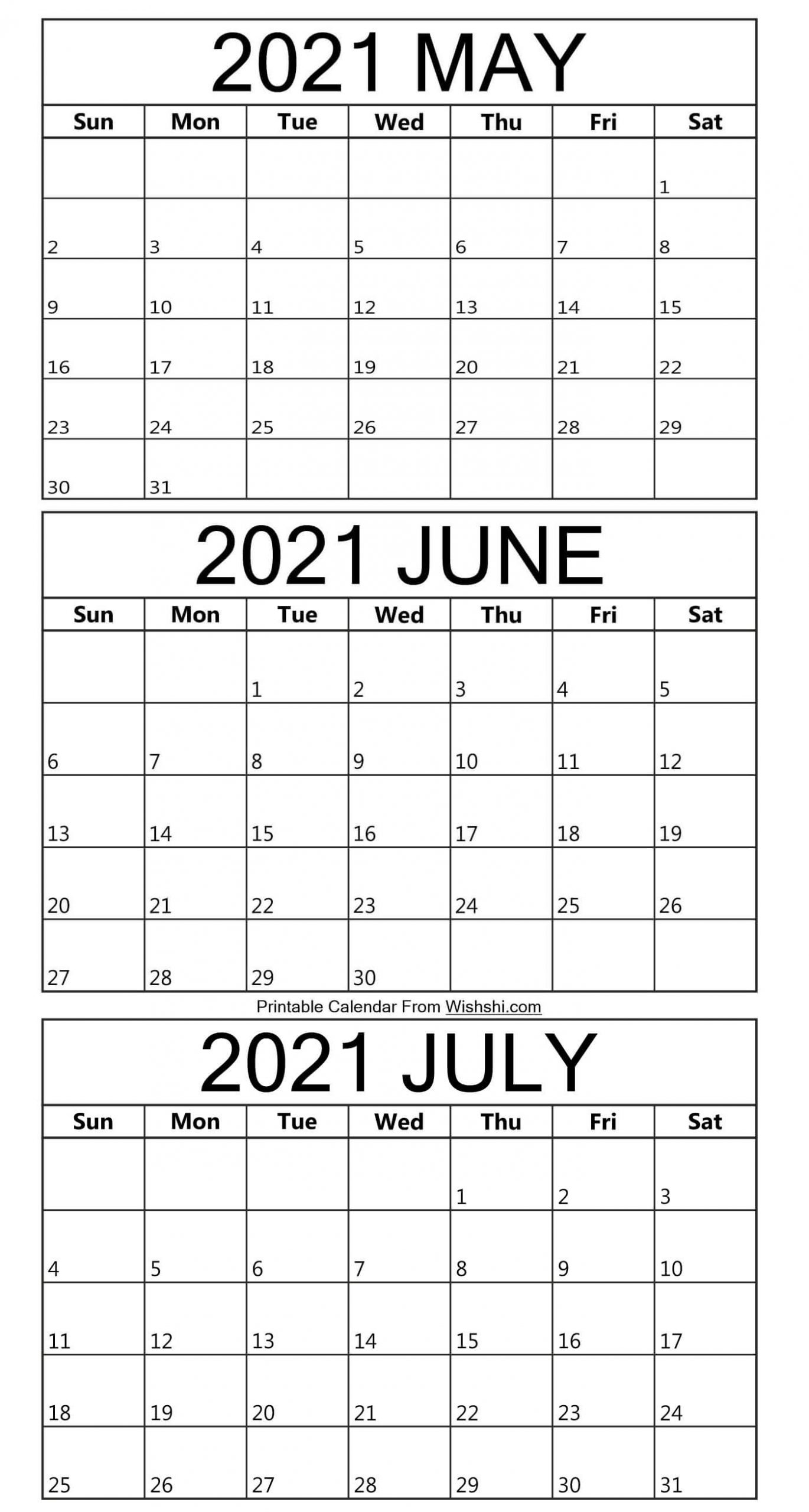 Printable May To July 2021 Calendar - Free Printable Calendars Printable May To July 2021 Calendar May-July 2021 Calendar