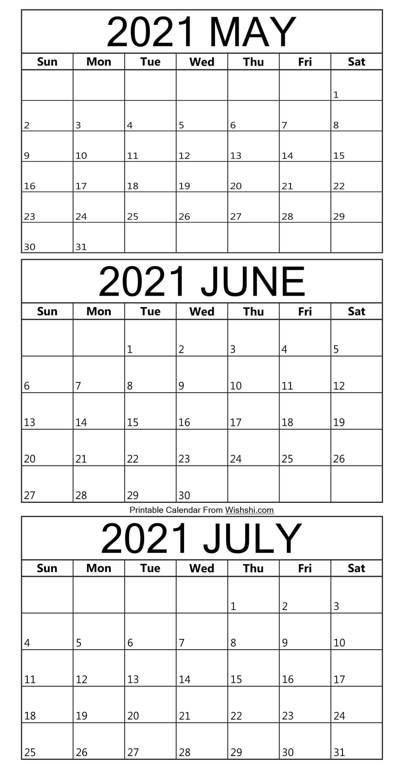 Printable May To July 2021 Calendar - Free Printable Calendars Printable May To July 2021 Calendar May-July 2021 Calendar
