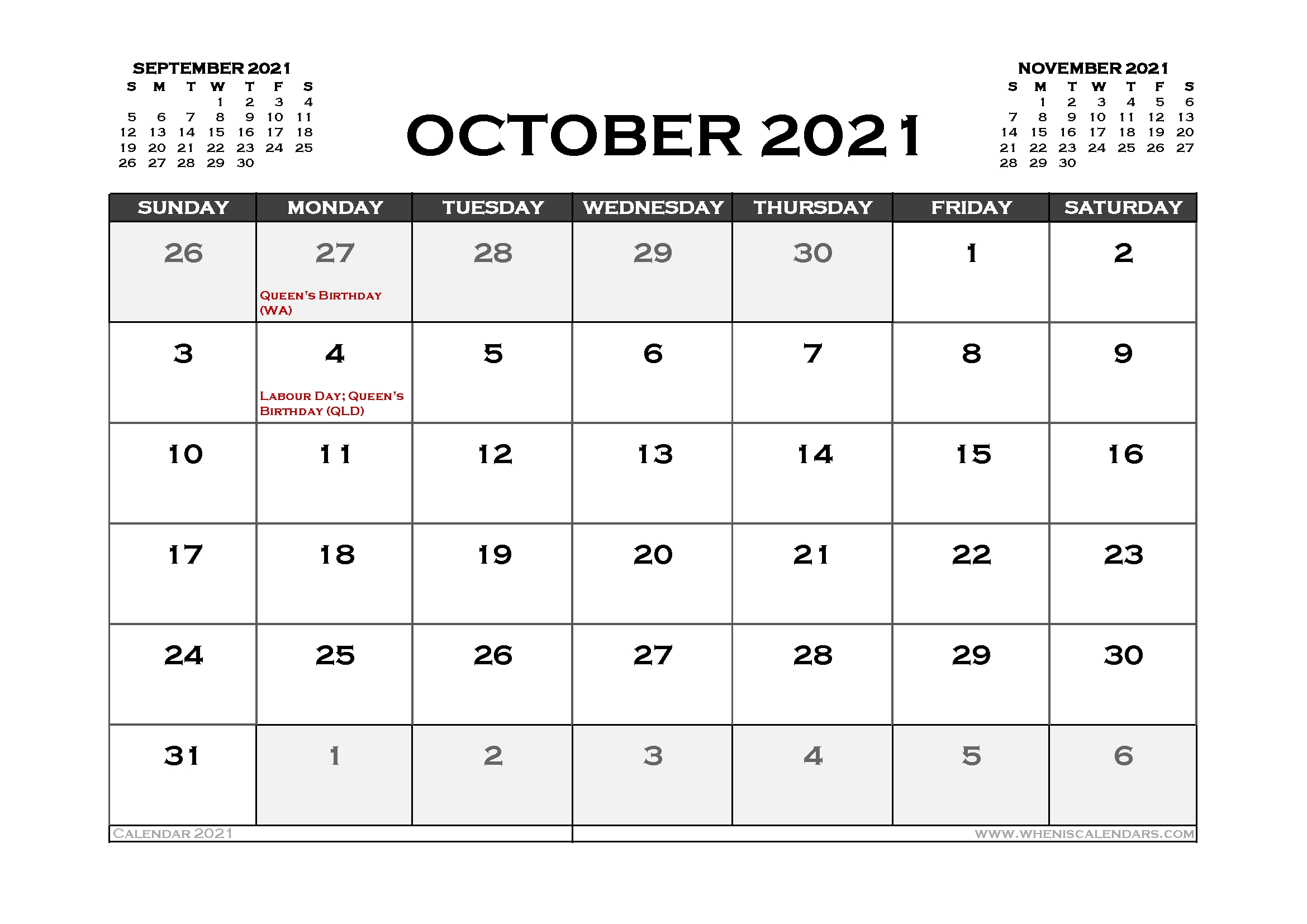 Printable October 2021 Calendar Australia Cute October 2021 Calendar
