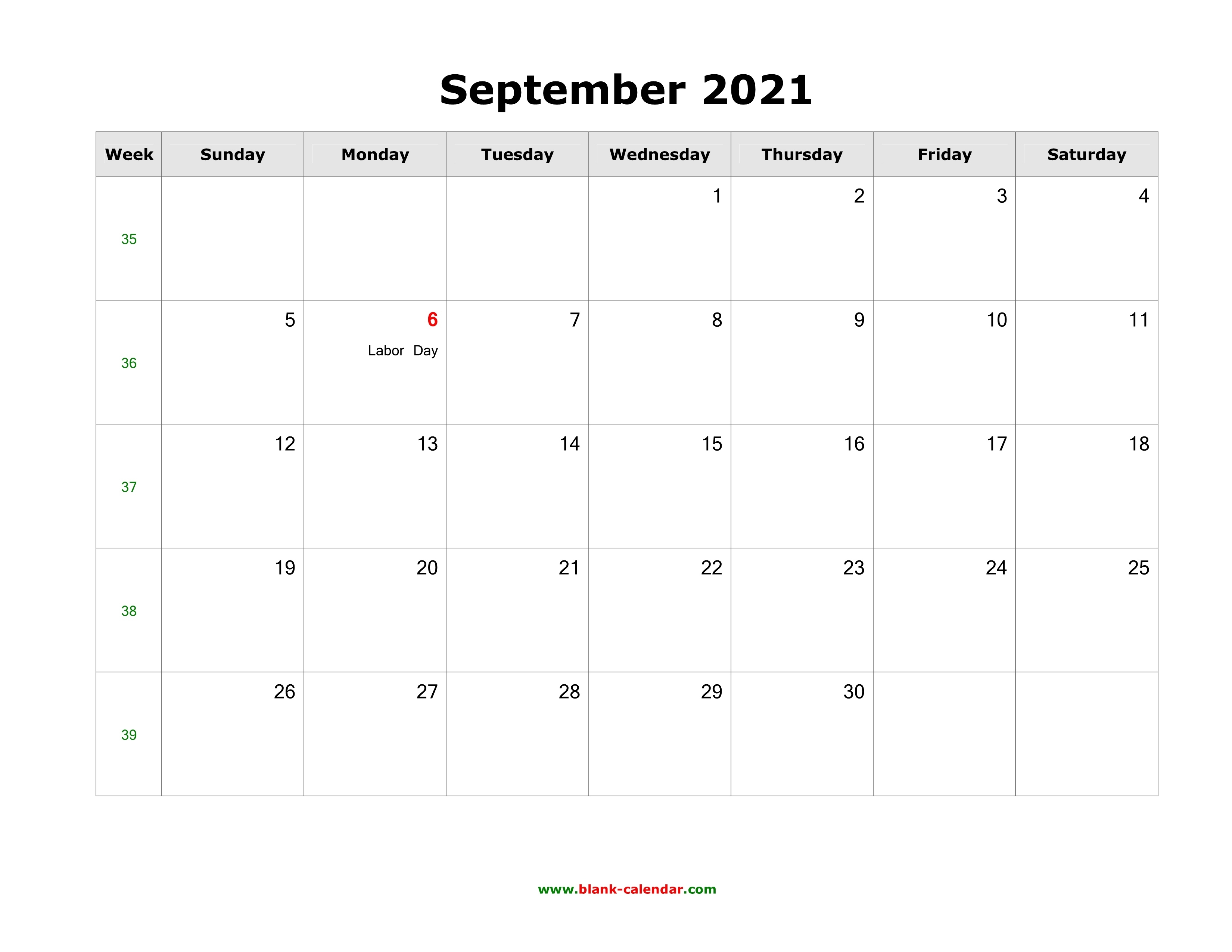 September 2021 Blank Calendar | Free Download Calendar Templates June Through September 2021 Calendar