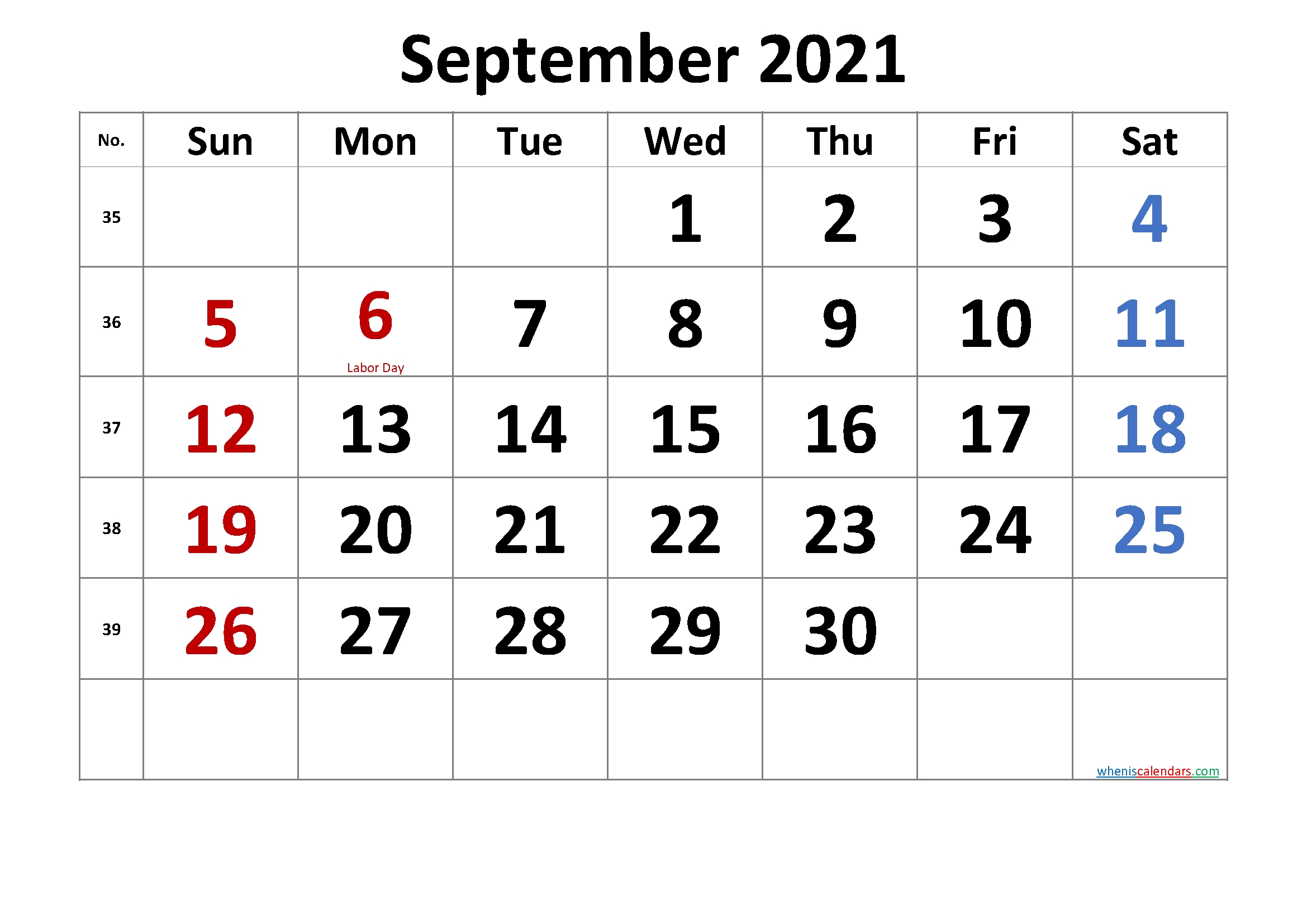 September 2021 Calendar | Calendar Printables Free Blank September 2021 Calendar With Holidays Canada