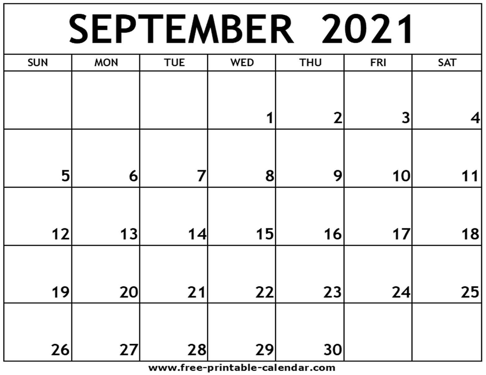 September 2021 Calendar | Free 2021 Printable Calendars Calendar Events September 2021