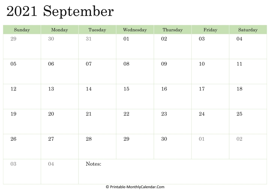 September 2021 Calendar Printable With Holidays September 2021 Calendar With Holidays Canada