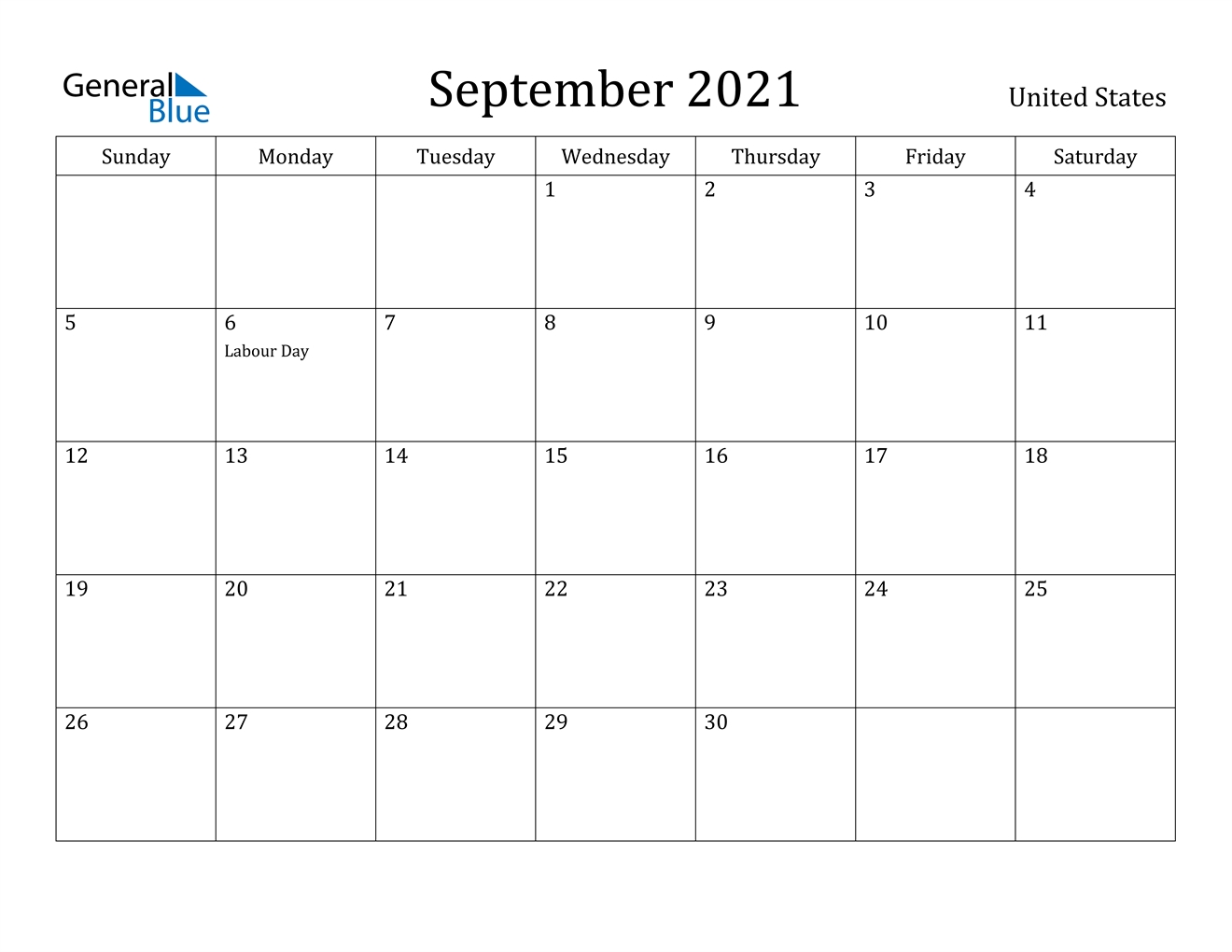 September 2021 Calendar - United States September 2021 Calendar With Holidays Printable