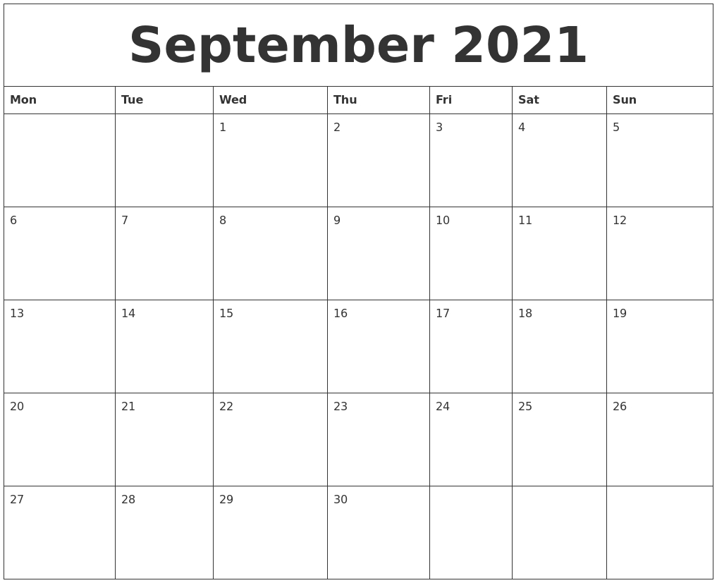 September 2021 Free Calendars To Print September 2021 Calendar With Holidays Usa