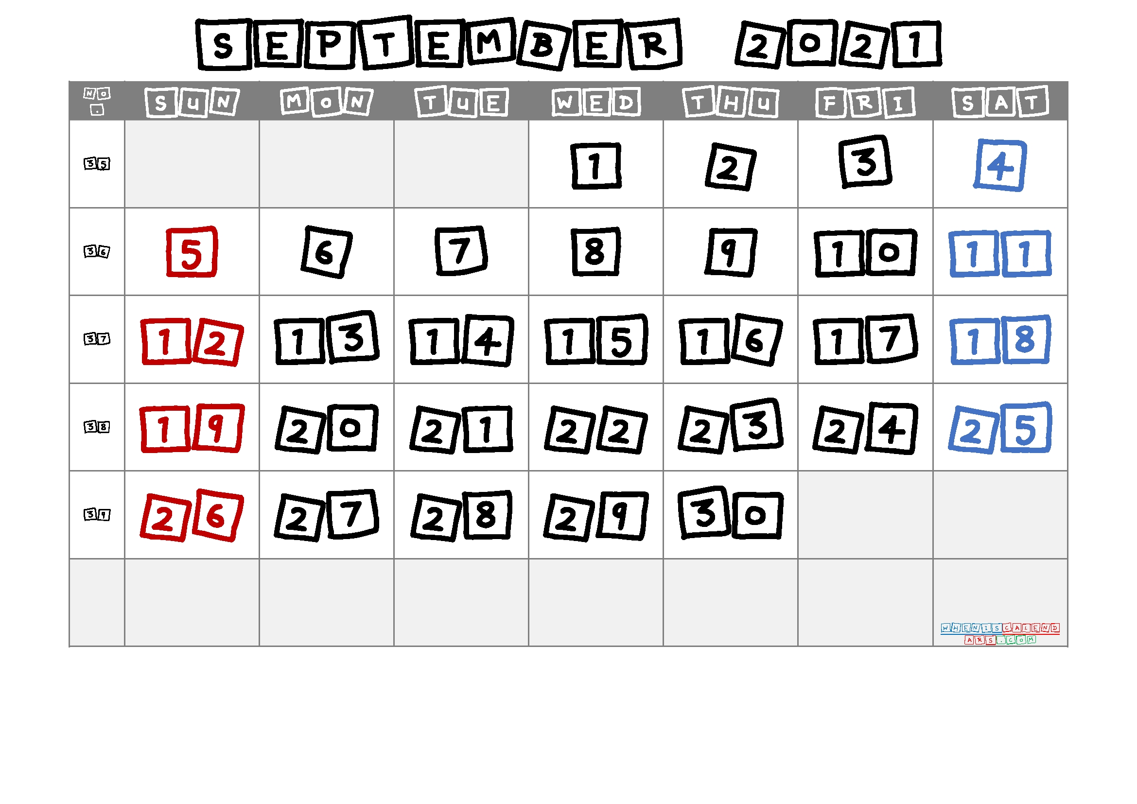 September 2021 Printable Calendar - 6 Templates - Free Printable 2020 Monthly Calendar With Holidays September 2021 Monthly Calendar