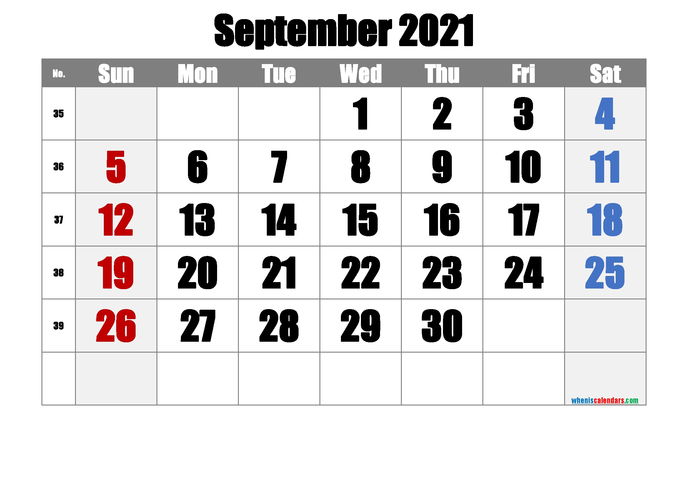 September 2021 Printable Calendar - 6 Templates - Free Printable 2020 Monthly Calendar With Holidays September October November 2021 Calendar