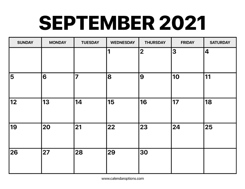 September Calendar 2021 - Calendar Options Calendar May To September 2021