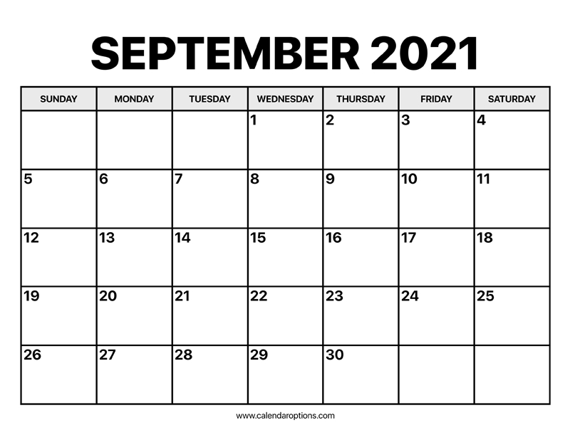 September Calendar 2021 - Calendar Options September 2021 Calendar Reading