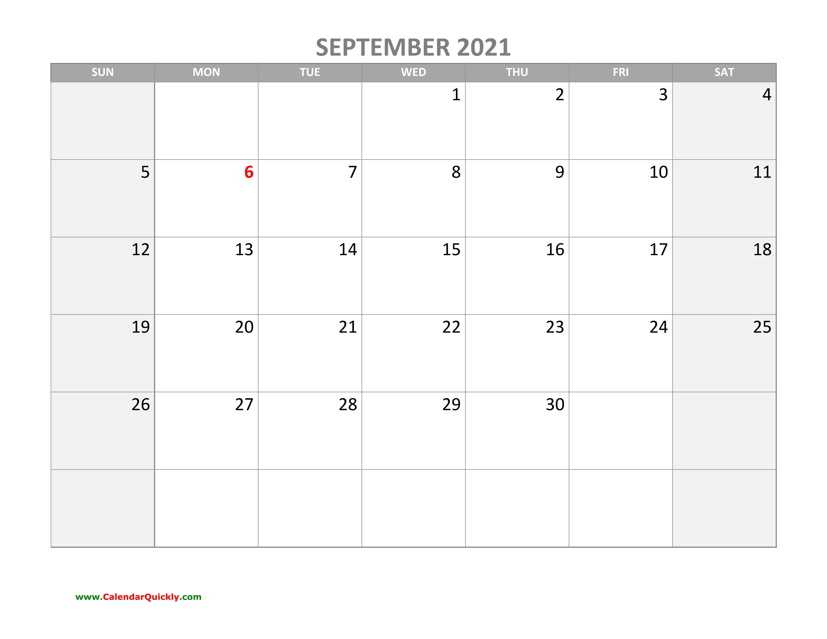 September Calendar 2021 With Holidays | Calendar Quickly September 2021 Calendar With Holidays