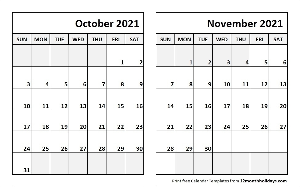 September October November 2021 Calendar | Qualads Calendar For September And October 2021