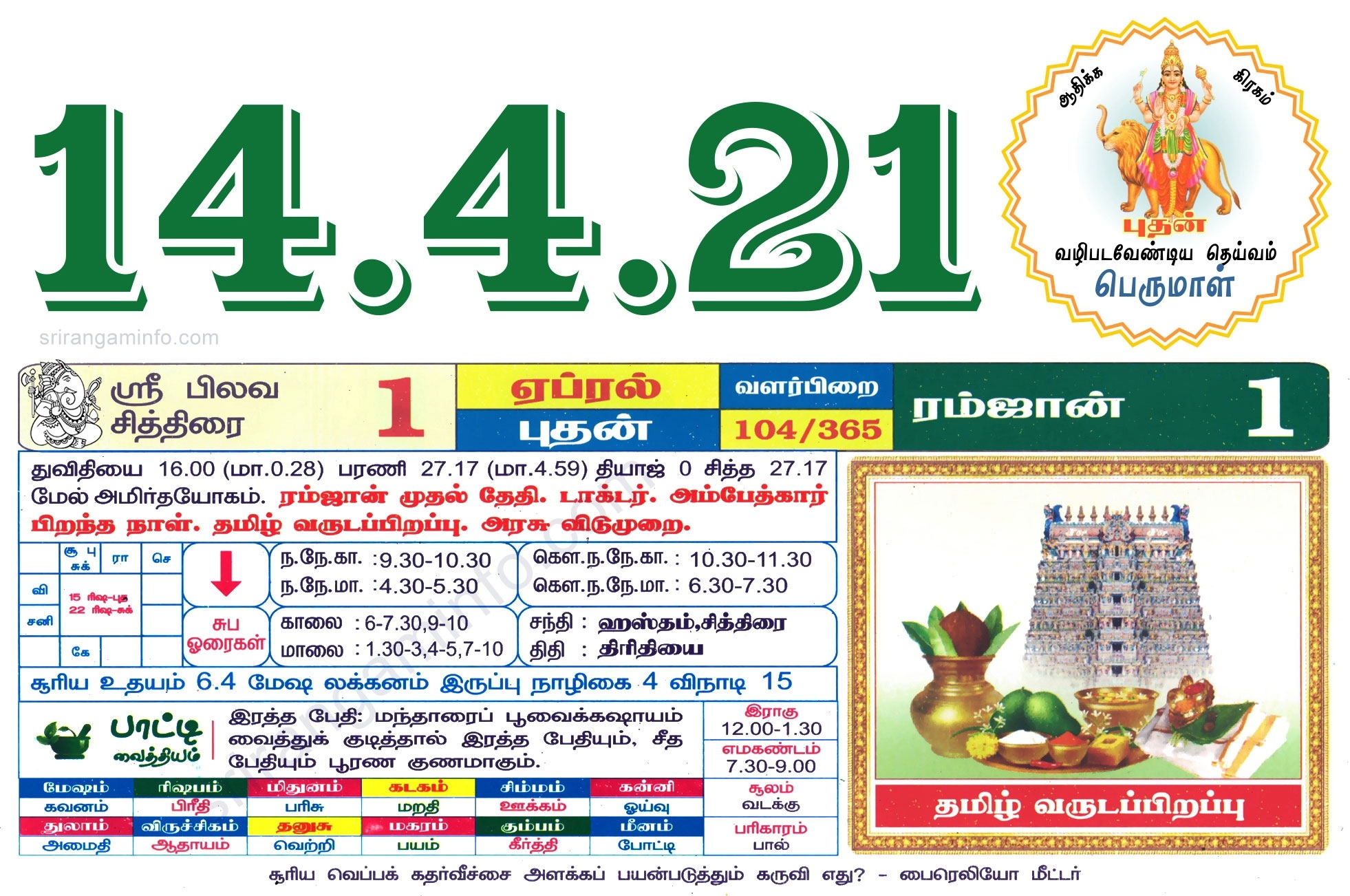 Tamil Daily Calendar 2021, Tamil Calendar 2021, Nalla Neram - தமிழ் தினசரி காலண்டர் Tamil Daily Calendar 2021 September