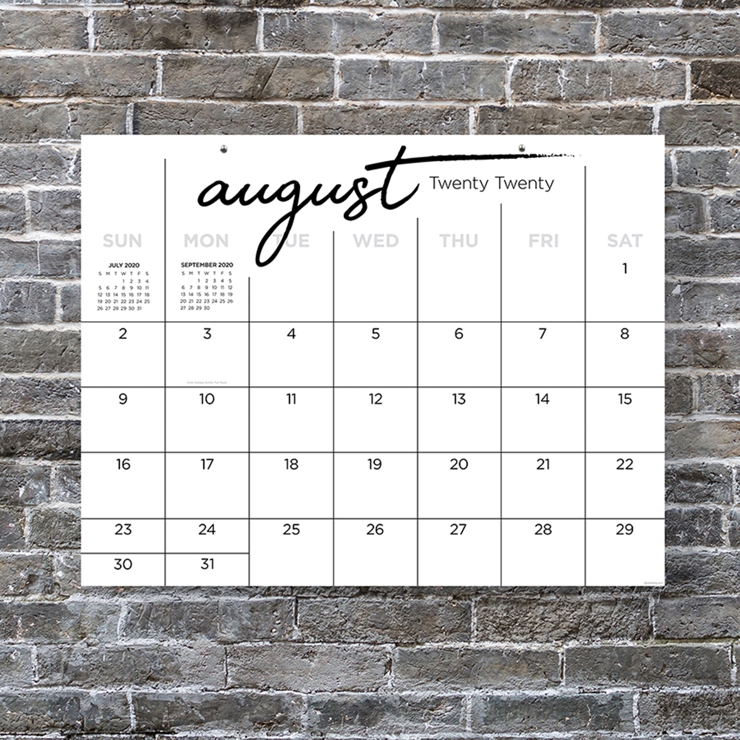 Tf Publishing 12-Month Academic Monthly Desk Calendar, 17&quot; X 22&quot;, Calligraphy, July 2020 - June July 2020-June 2021 Desk Calendar