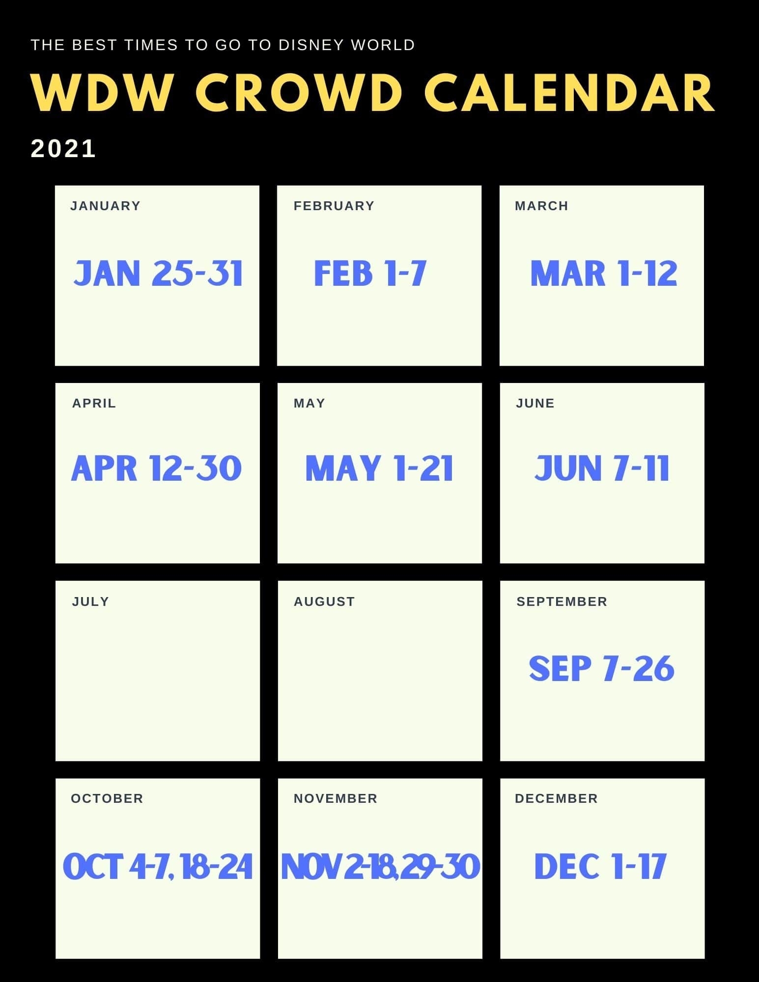 Universal Orlando Crowd Calendar 2021 January / Disney World Crowd Calendar 2021 Best Times To Crowd Calendar November 2021