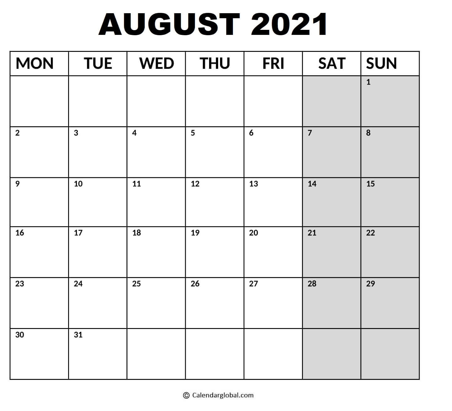 Word Calendar Templates 2021: Free Printable Monthly &amp; Weekly Designs - Calendarglobal June 2021 Calendar Doc