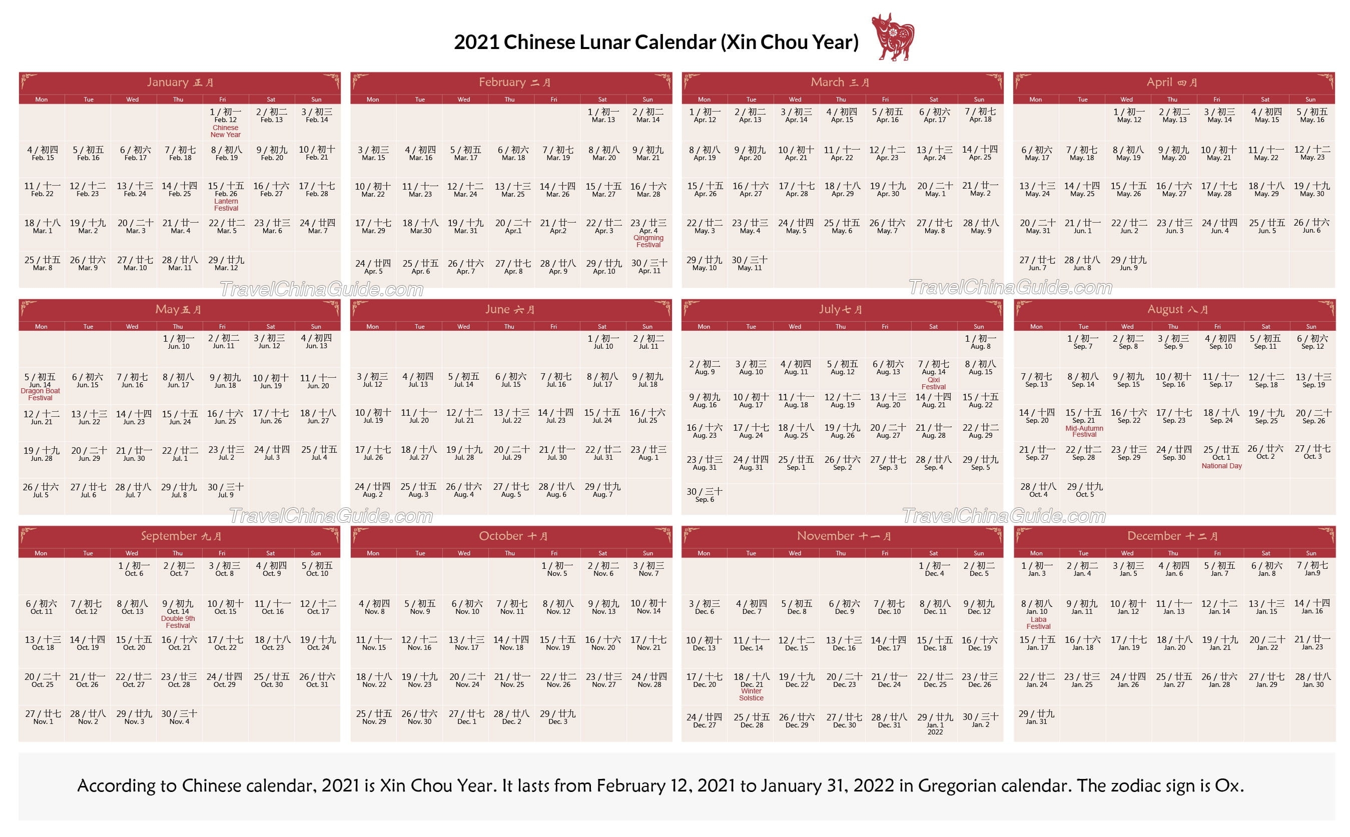 2021 Calendar With Chinese Dates - Nexta How Many Months Between Now And July 2022