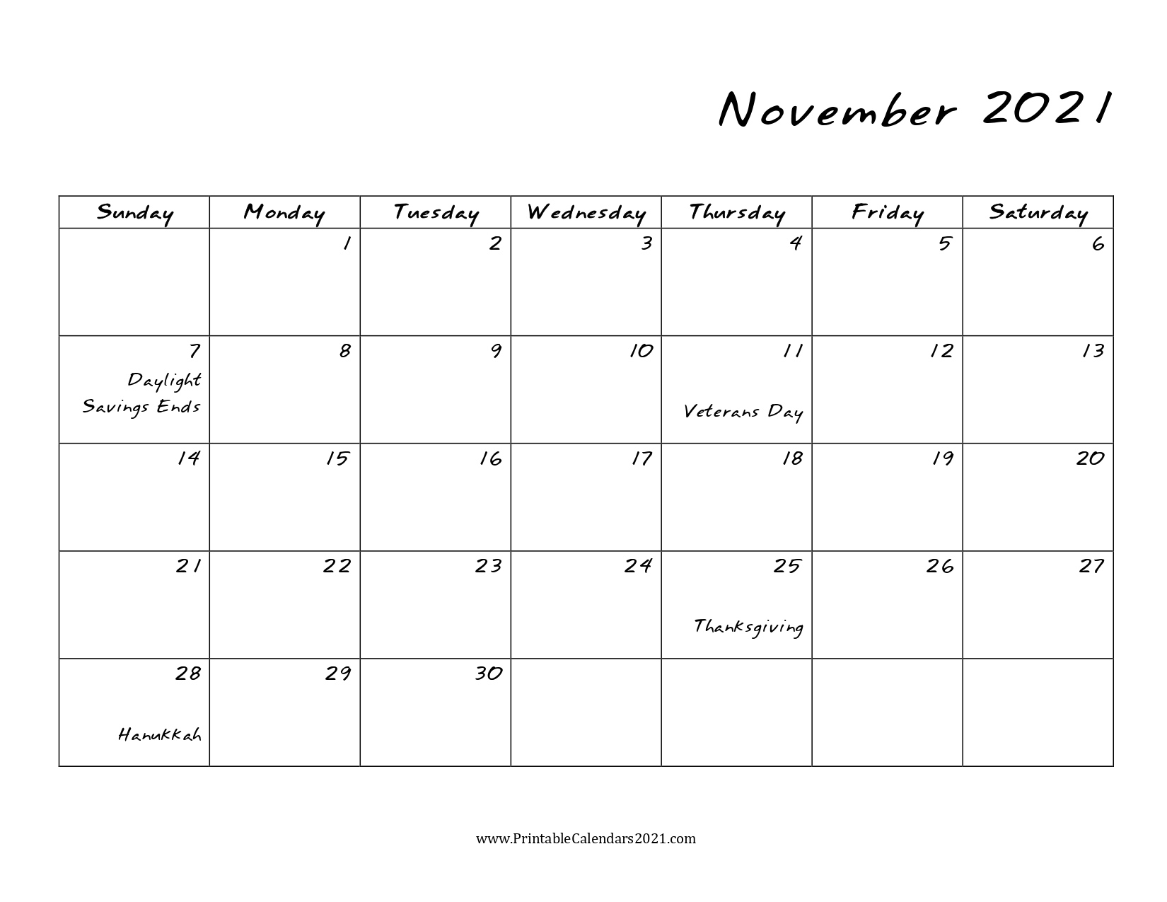 44+ November 2021 Calendar Printable, November 2021 November 2021 Calendar Pdf