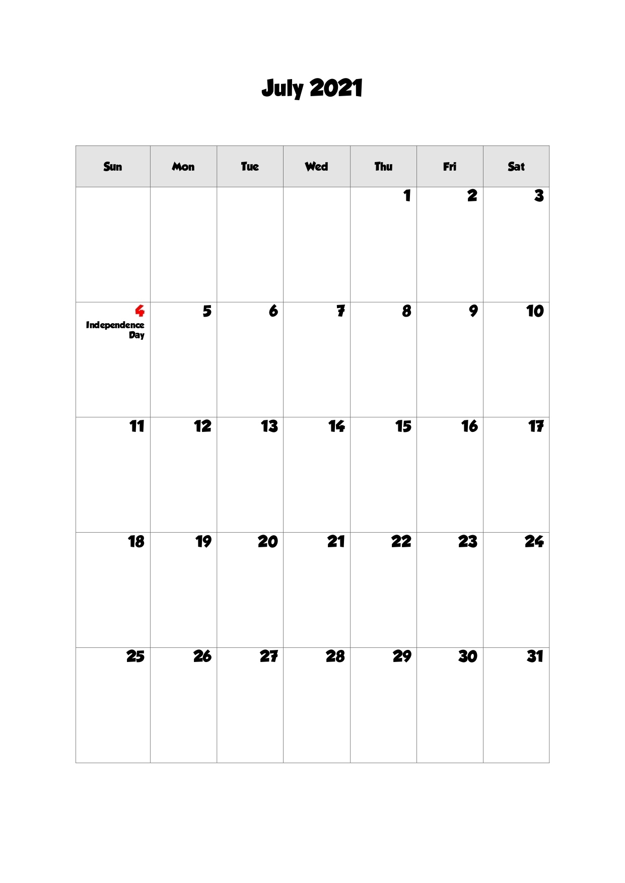 45+ July 2021 Calendar Printable, July 2021 Calendar Pdf, Blank, Free Downloadable July 2021 Calendar