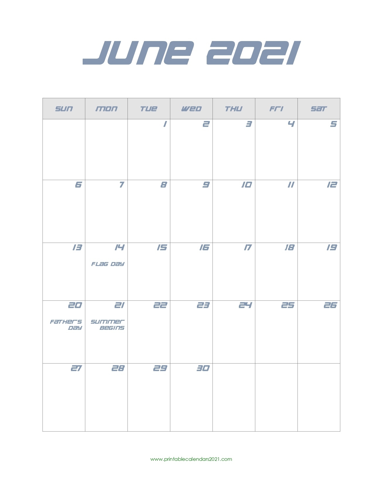 60+ Free June 2021 Calendar Printable With Holidays, Blank, Pdf June 2021 Calendar Fillable