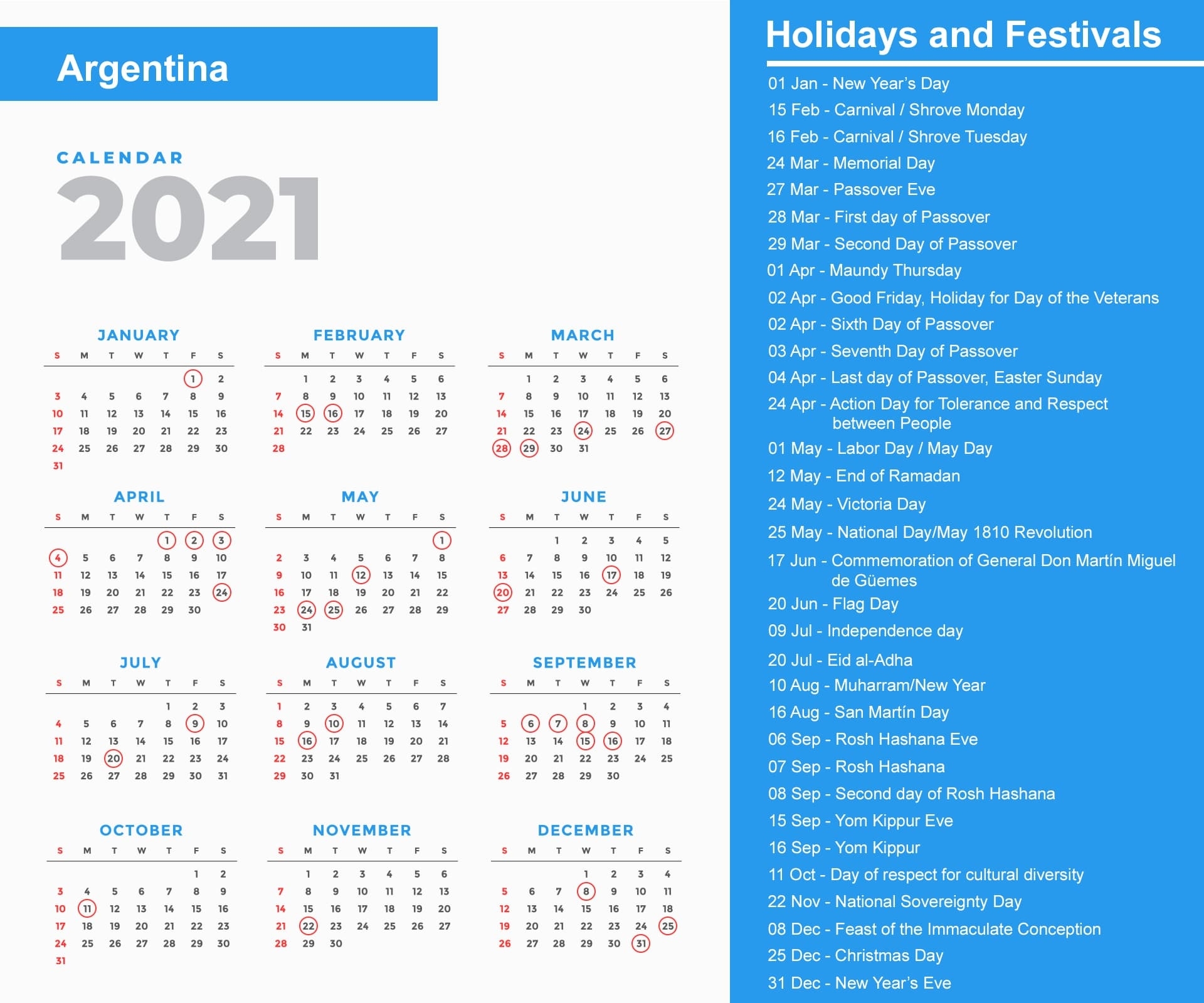Argentina Holidays 2021 And Observances 2021 September 2021 Calendar Malaysia