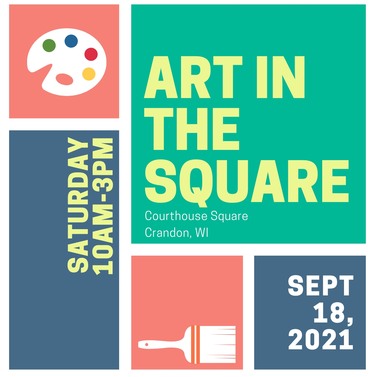 Art In The Square [September 18, 2021 10:00 Am - September 18, 2021 3:00 Pm] - Event Registration September 2021 Events