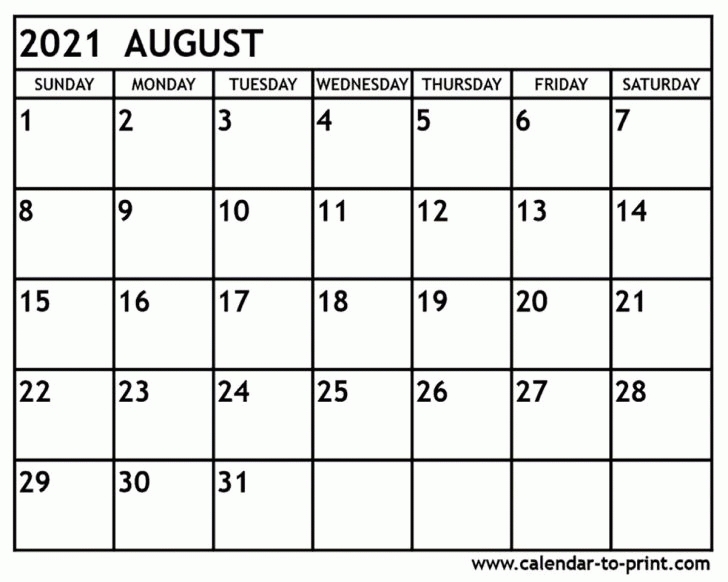 August 2021 Calendar With Holidays - Calendar 2021 August 2021 Calendar With Holidays