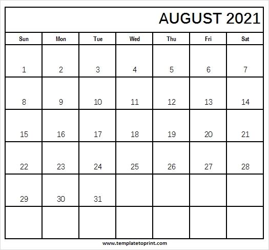 August Calendar 2021 Editable - 2021 Printable Calendar Template August 2021 Calendar Editable