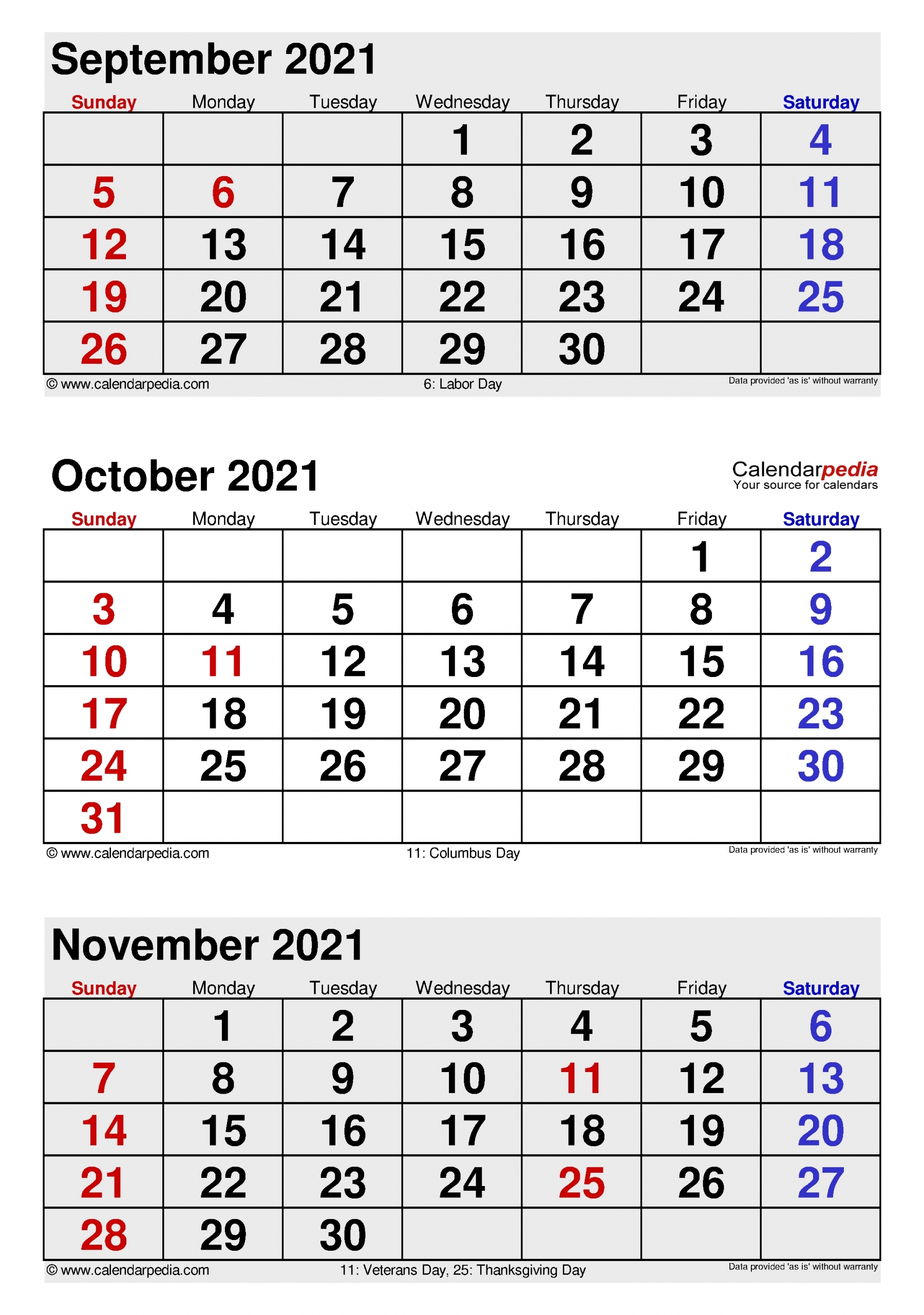 August Through To October 2021 Editable Calendar | Best Calendar Example August 2021 Calendar Editable