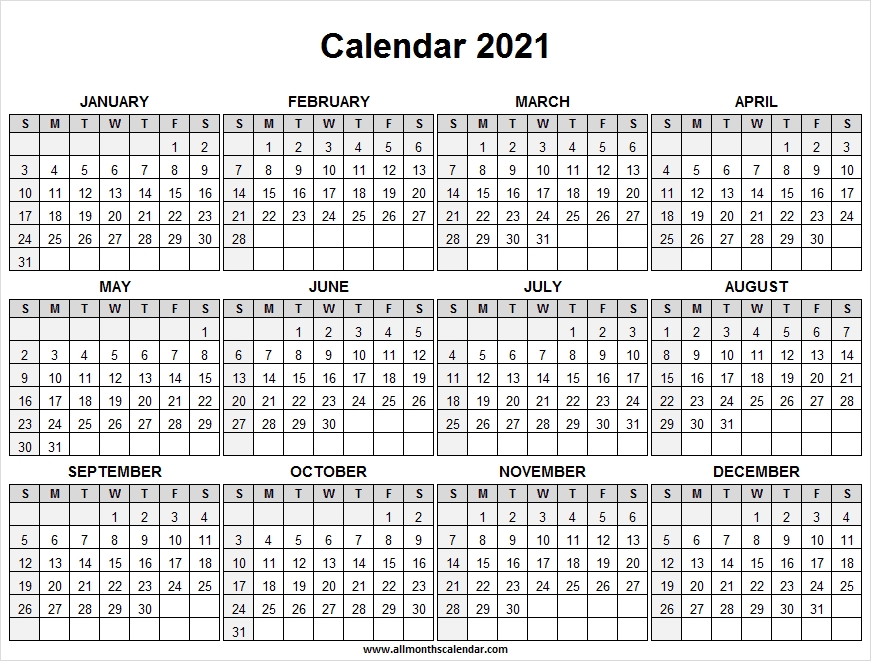 Calendar 2021 Full Year Free - Free Printable Calendar 2021 Yearly Next Year August Calendar 2021