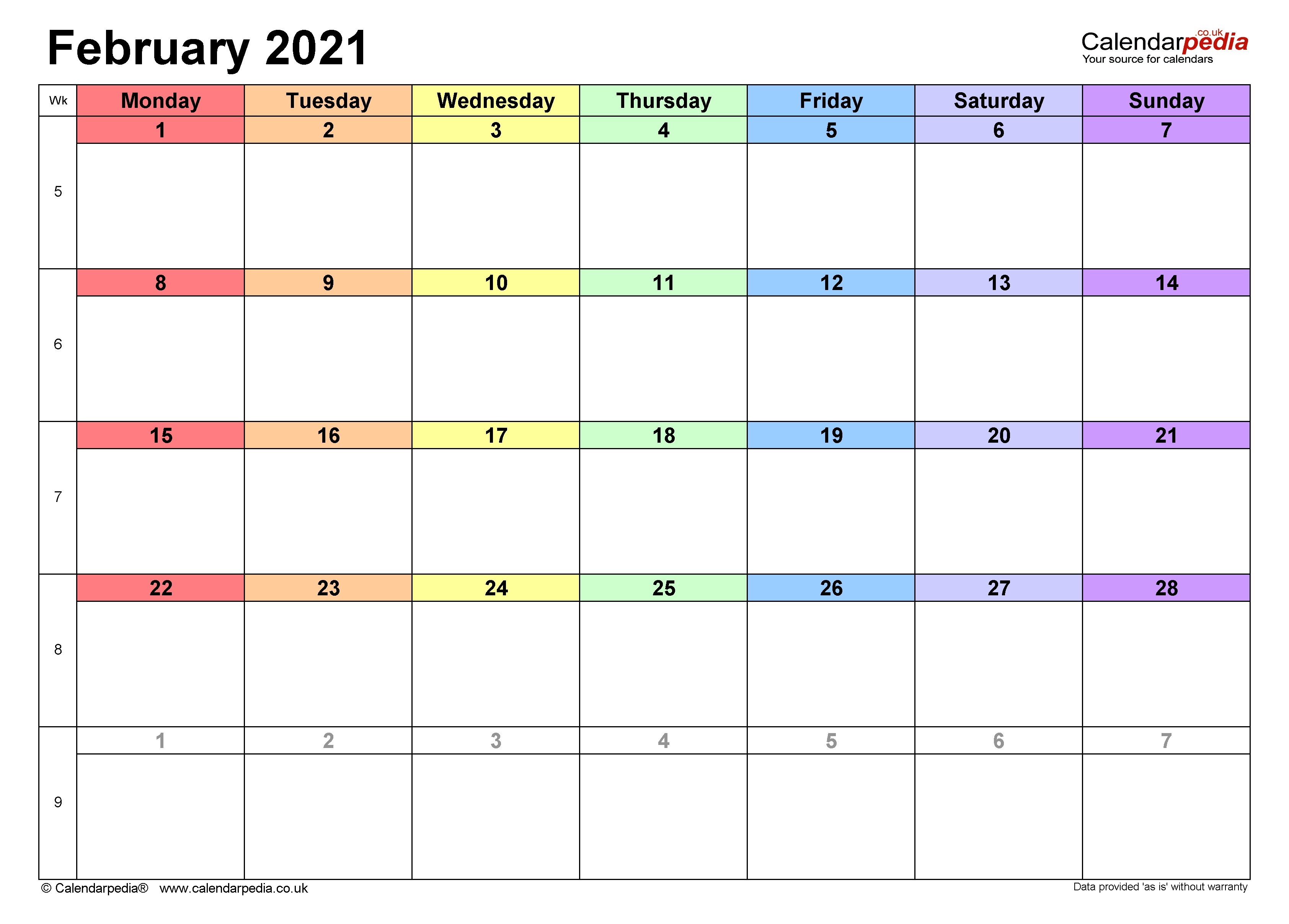 Calendar February 2021 Uk With Excel, Word And Pdf Templates February To July 2021 Calendar