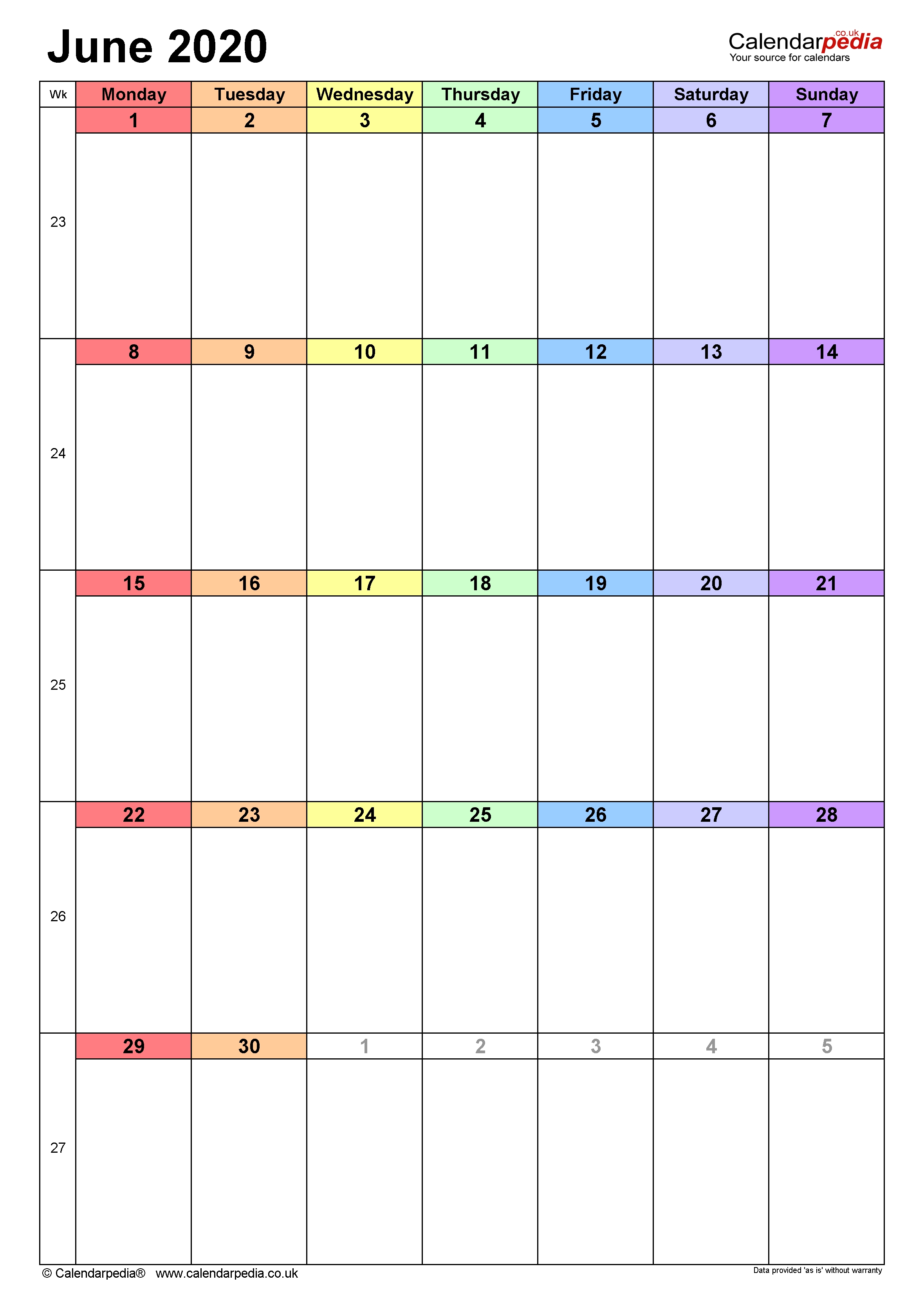 Calendar June 2020 Uk With Excel, Word And Pdf Templates One Page Calendar July 2020 To June 2021