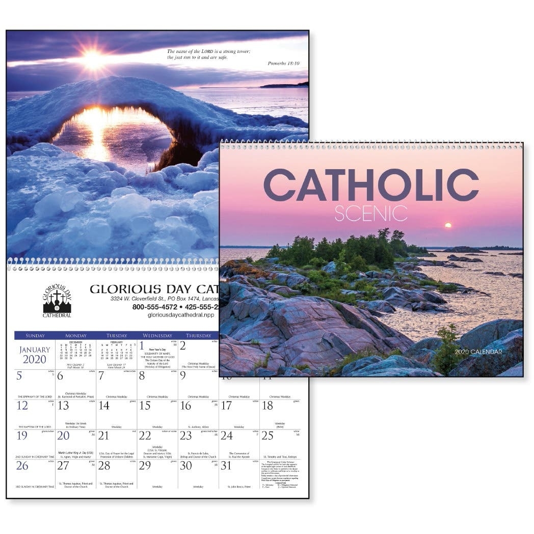 Catholic Scenic Executive Calendars (2021) | $2.47 Ea. @ 100 Qty. Catholic Calendar October 2021