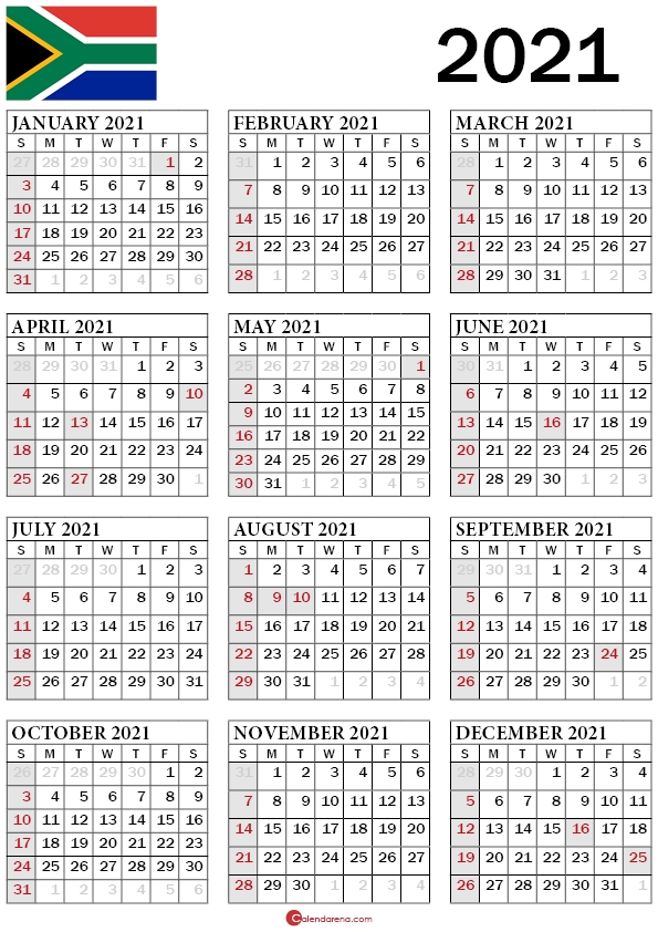 Download For Free Calendar 2021 South Africa ?? Show Me A Calendar For December 2021