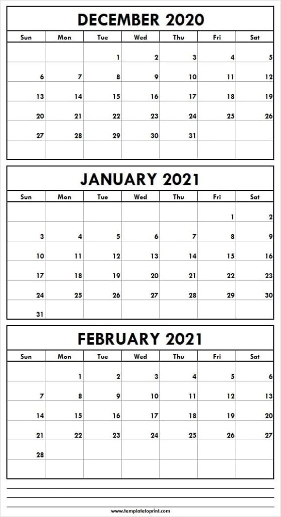 Editable December 2020 To February 2021 Calendar - Tumblr Editable December 2021 Calendar