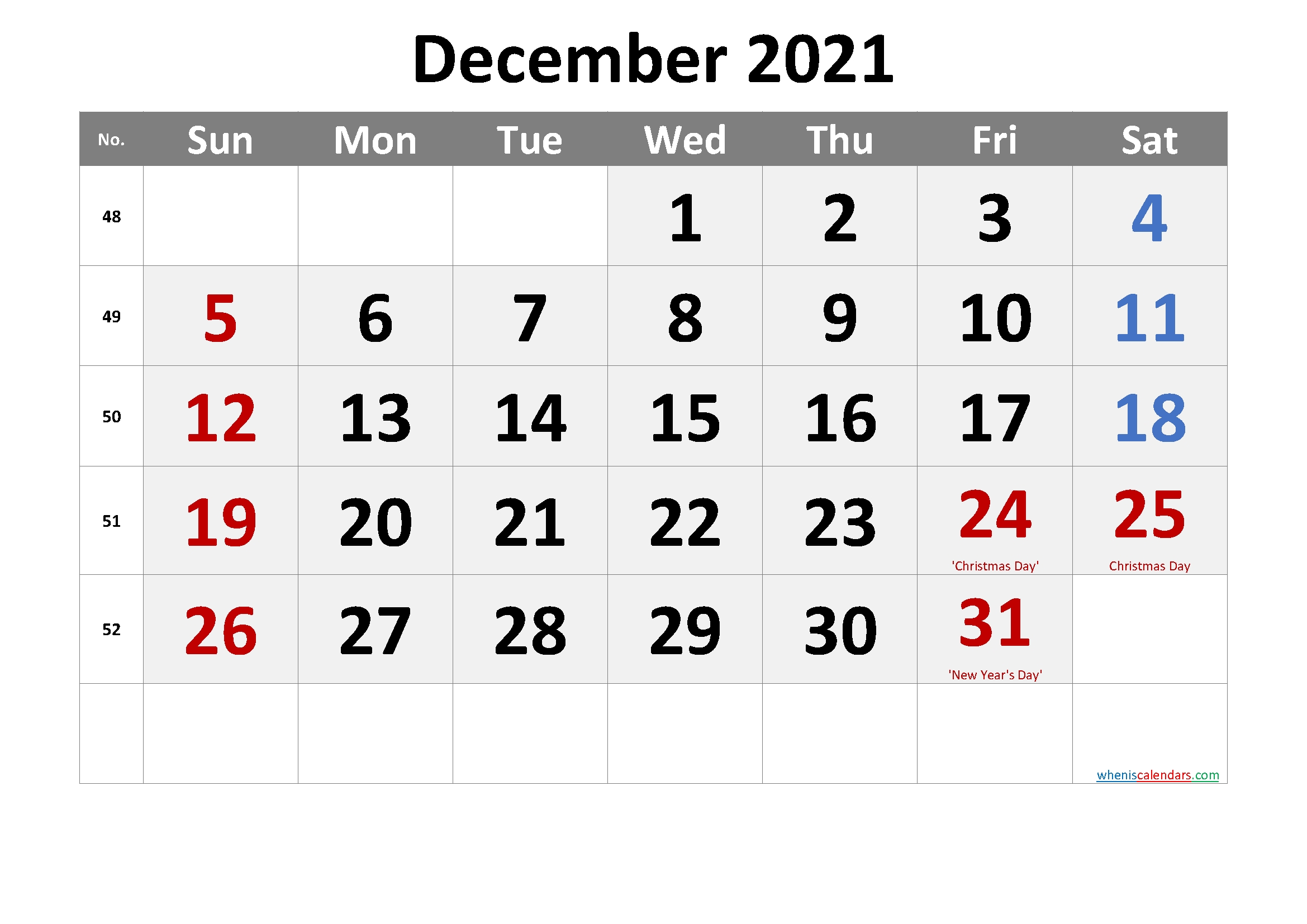 Editable December 2021 Calendar | 2022 Calendar December 2021 Calendar Word