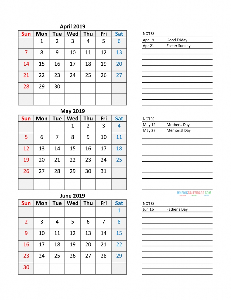 Free April 2019 Printable Calendar Templates [Us. Edition] - Free Printable 2021 Monthly February March April May June 2021 Calendar