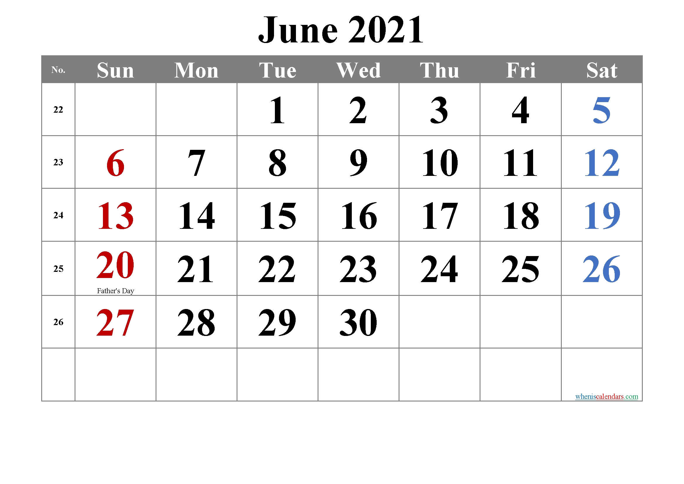 Free May 2021 Calendar Printable - 6 Templates Calendar Of May And June 2021