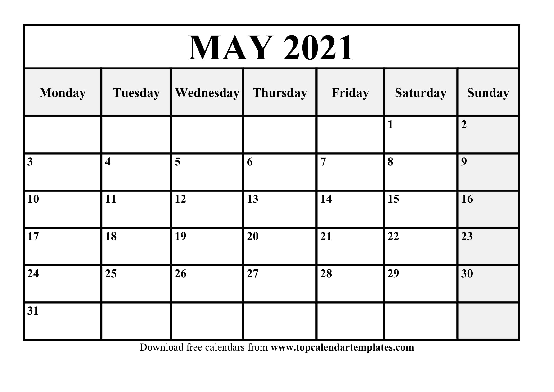 Free May 2021 Printable Calendar In Editable Format August 2021 Calendar Editable