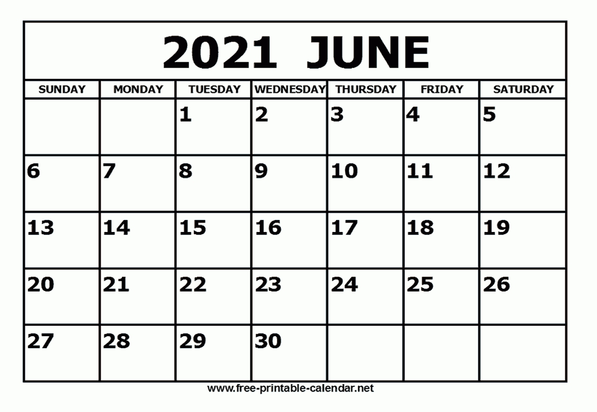 Free Printable June 2021 Calendar Free Printable June 2021 Calendar With Holidays