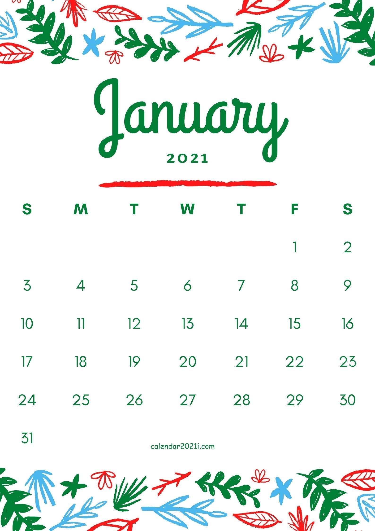 January 2021 Floral Calendar Printable Template Free Download In 2020 | Calendar Printables December 2021 Calendar Floral